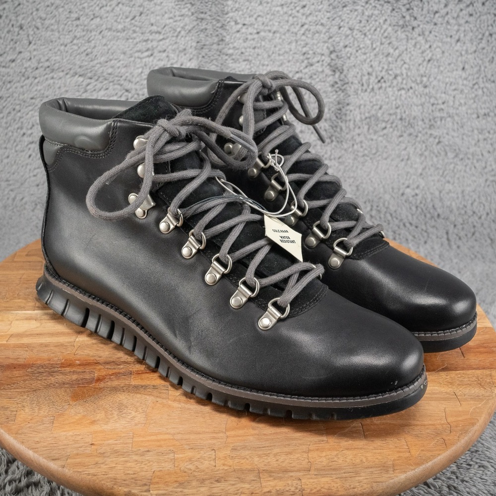 Cole Haan Zerogrand Water Resistant Black Hiking Boot Size 9.5 M C35594